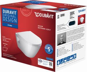 Duravit D-Neo miska WC wisząca Rimless z deską sedesową wolnoopadającą biała 45780900A1