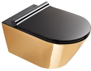Catalano Zero miska WC wisząca Newflush złoto/czarna 1VS55NRNO