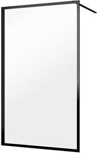 Sealskin Contour zuhanykabin fal walk-in 90 cm fekete matt üveg/átlátszó üveg CDA30886195100