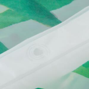 Sealskin Leaves zuhanyfüggöny 200x180 cm fehér-zöld 800144