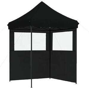 VidaXL Partysátor 200 x 200 x 306 cm, Oxford Szövet, Fekete
