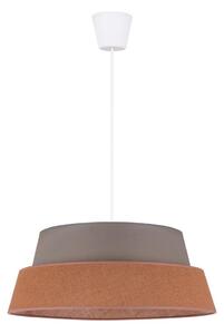 Duolla Duolla - Csillár zsinóron GALAXY 1xE27/40W/230V átm. 50 cm szürke/barna DU8969