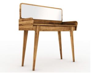 Tölgyfa fésülködőasztal tükörrel 110x45 cm Retro - The Beds