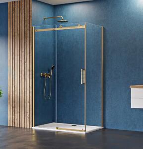 New Trendy Sling Satin Gold zuhanykabin 100x90 cm négyszögletes arany félmatt/átlátszó üveg D-0388A/D-0194B