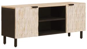 TV szekrény polcokkal Fehér mosott felület 105 x 33,5 x 46 cm
