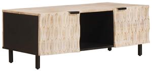 Dohányzóasztal Fehér 100 x 54 x 40 cm Tömör Mangófát