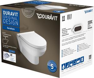 Duravit DuraStyle Basic miska WC wisząca Rimless z deską wolnoopadającą biały alpin 45620900A1