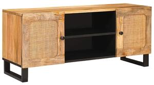 TV szekrény polcokkal Barna 105 x 33 x 46 cm Tömör Mangófát