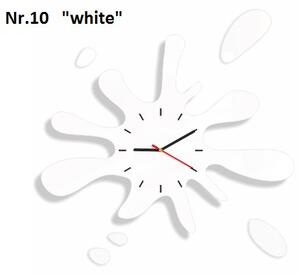 Modern falióra fröccsenő formájú Fehér