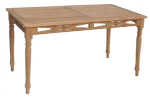 Asztal ebédlő teakfa 140x70x75 természetes barna