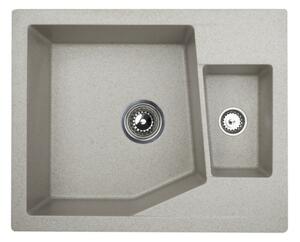 Linea M 1.5D Metalac Xgranit Gránit Mosogatótálca - Extra mély, Egymedencés, Bézs