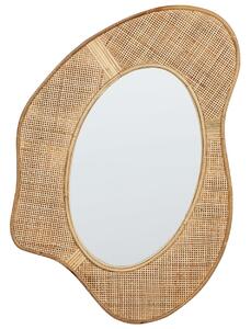 Falitükör DORNES 57 cm 77 cm Rattan Természetes