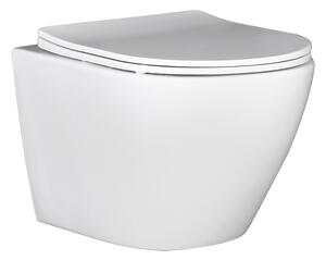 Laveo Desna zestaw miska WC wisząca z deską wolnoopadającą biały VMD600S