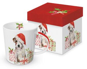 Karácsonyi mintás Porcelán Bögre - 350 ml - Christmas Pup