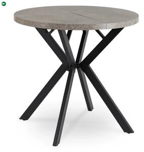 Kihúzható étkezőasztal 80–160 cm méretben, beton/fekete színben DORIAN