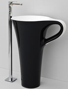 Art Ceram Cup mosdótál 69x50 cm térben álló fehér-kétszínű-fekete OSL00401;50
