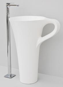Art Ceram Cup mosdótál 70x50 cm térben álló fehér OSL00401;00