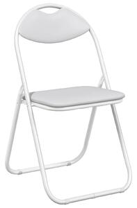 VidaXL Összecsukható szék 8 db Fehér 48 x 43,5 x 81 cm Műbőr