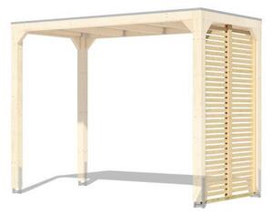Karibu Cubus Kocka pavilon lécezett fél oldalfal, 135,5 x 227 cm