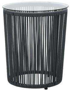 Rattan Bisztrószett - Antracit Szürke - 2 Szék + Asztal