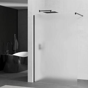 Mexen Kioto walk-in zuhanyfal - tejüveg / fekete profil - 80 cm (800-080-101-70-30)