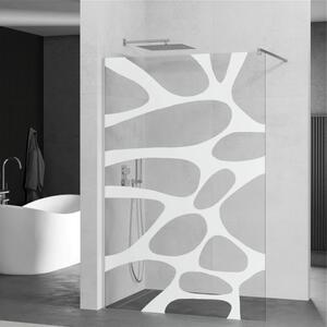 Mexen Kioto walk-in zuhanyfal - átlátszó - dekorbetéttel üveg / króm profil - 90 cm (800-090-101-01-97)