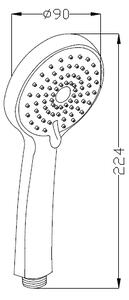 Invena Dafni zuhanyfej króm-fehér AS-02-002
