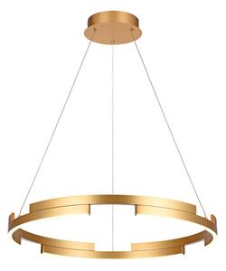 CASTLE arany LED függesztett lámpa, 60 cm, elegáns körgyűrű design