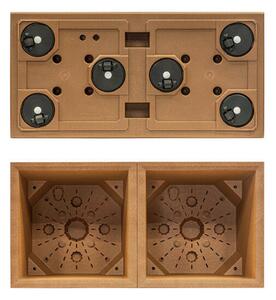 Madera Case ECO Fa Hatású Osztott Virágtartó Láda - Natúr Barna - 77 cm