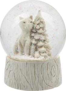 Fox karácsonyi hógömb LED világítással , 10 x 12,5 cm
