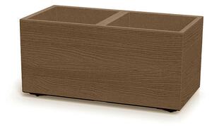 Madera Case ECO Fa Hatású Osztott Virágtartó Láda - Natúr Barna - 77 cm