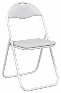 VidaXL Összecsukható szék 8 pcs Fehér 48 x 43,5 x 81 cm Műbőr