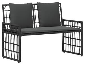 VidaXL Kerti pad Egyszínű Fekete és Sötétszürke 116 x 55 x 82 cm