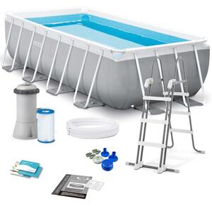 Intex Prism Frame 400x200x100cm Prémium Fémvázas medence szett, vízforgatóval és létrával (26788NP)