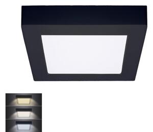 Solight Solight WD171-B- LED Mennyezeti lámpa LED/12W/230V 3000/4000/6000K fekete szögletes SL1394