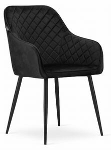 PreHouse NUGAT szék - fekete bársony / fekete lábak