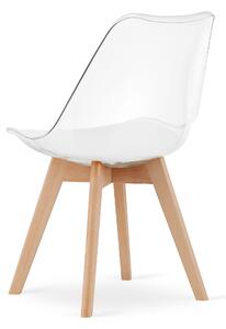 BALI MARK átlátszó szék bükkfa lábakkal