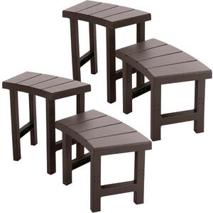Pad szett, Intex PureSpa, 221 × 76 × 60 cm, barna, 2 közepes és 2 magas pad, összekapcsolható, 160 kg teherbírás, 4 személyes kerek jakuzzihoz (28515)