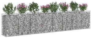 VidaXL Gabion emelt ágy 3 db 400 x 50 x 80 cm Horganyzott Acél Ezüst