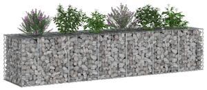 VidaXL Gabion emelt ágy 2 db 260 x 60 x 55 cm Horganyzott Acél Ezüst