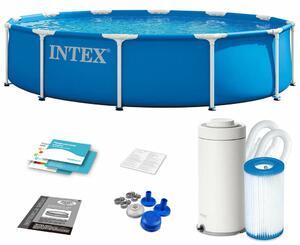 Intex kör alakú vázas kerti medence szivattyúval 366x76 cm
