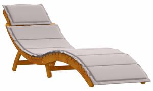 VidaXL Napozóágy 2 Db Barna, Taupe Tömör akácfa, Szövet 184 x 55 x 64 cm