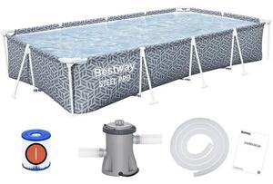 Bestway Steel Pro acélvázas medence szett 366×201×66 cm, 4000 l, pumpával
