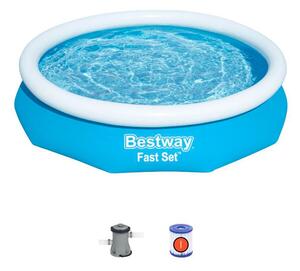 Bestway Fast Set 305x66cm Puhafalú medence vízforgatóval és szűrőbetéttel (CH57458) - kék