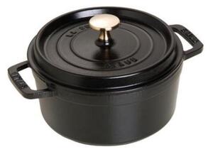 Zwilling Staub Roaster Öntöttvas Kerek sütő-főzőedény fedővel Ø 18cm 1,7L - Fekete