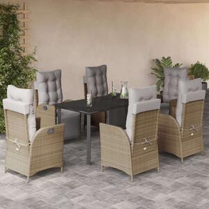 Polyrattan Kerti Étkezőgarnitúra - 7 részes