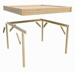 Karibu Cubeco 1. Fa kerti pavilon / modern kerti pavilon 231 cm x 124,5 cm