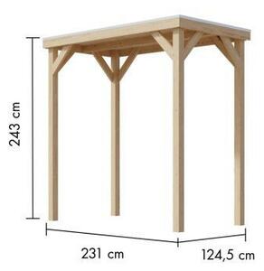Karibu Cubeco 1. Fa kerti pavilon / modern kerti pavilon 231 cm x 124,5 cm