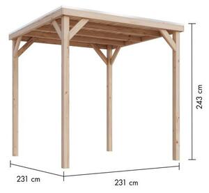Karibu Cubeco 2. Fa kerti pavilon / modern kerti pavilon 231 cm x 231 cm
