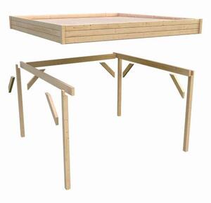 Karibu Cubeco 2. Fa kerti pavilon / modern kerti pavilon 231 cm x 231 cm
